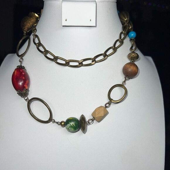 NY Beaded and Chain Necklace‎ - Picture 9 of 11